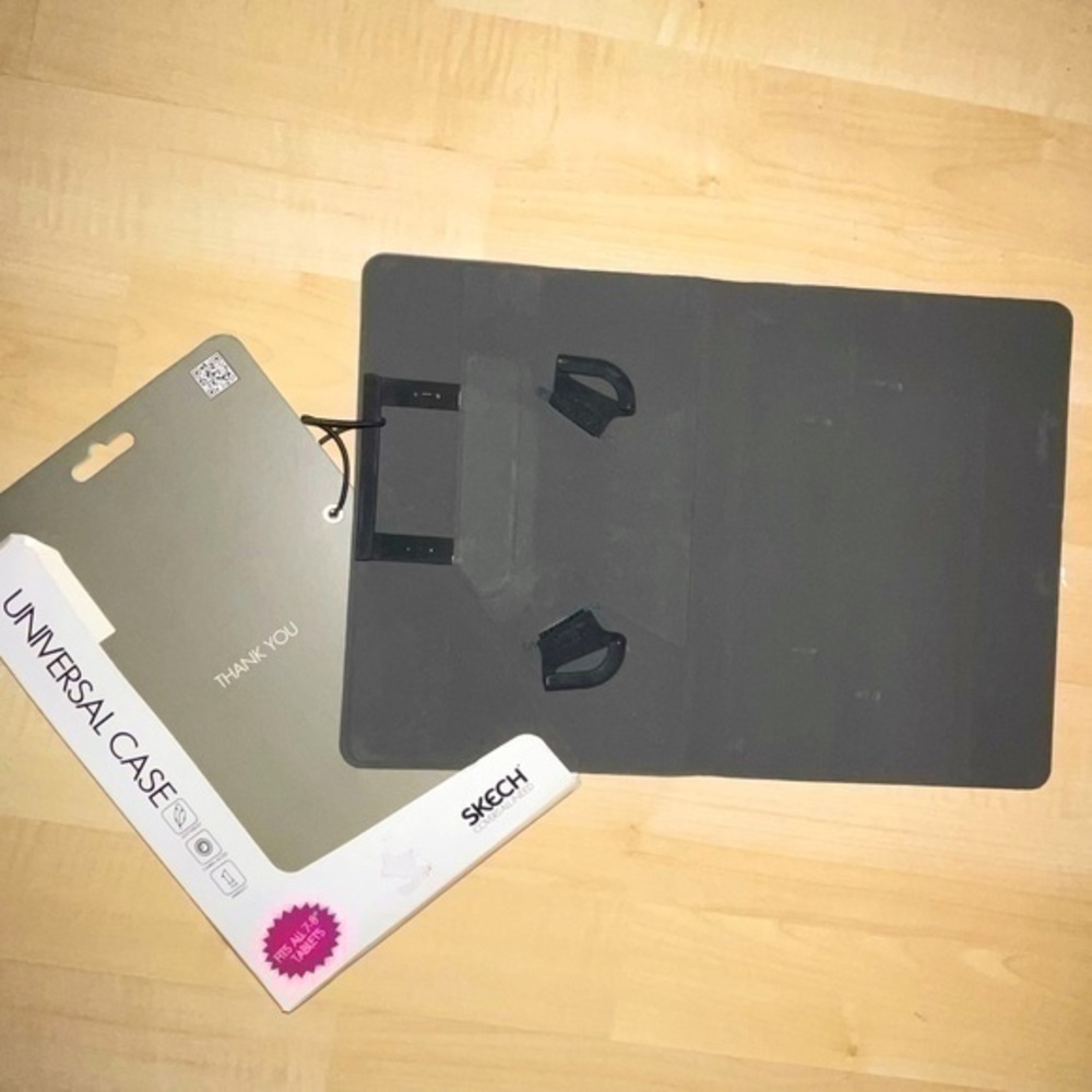 NWT Skech universal case for 7-8” tablet flip cover + stand position black grey - Picture 5 of 12
